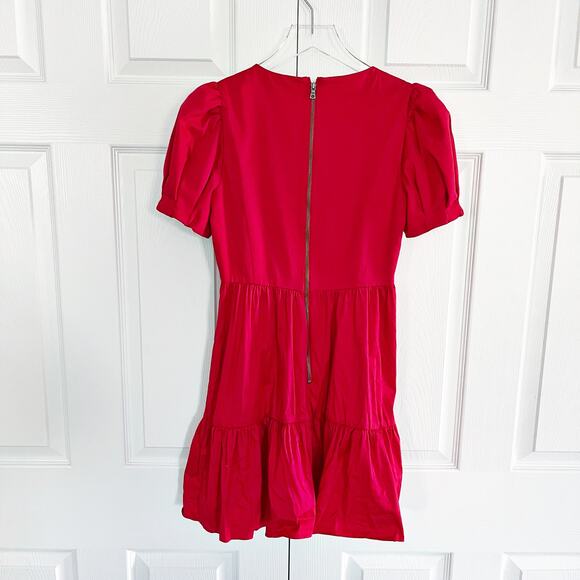 Alice + Olivia Ann Red Ruffled Mini Dress - Picture 6 of 8